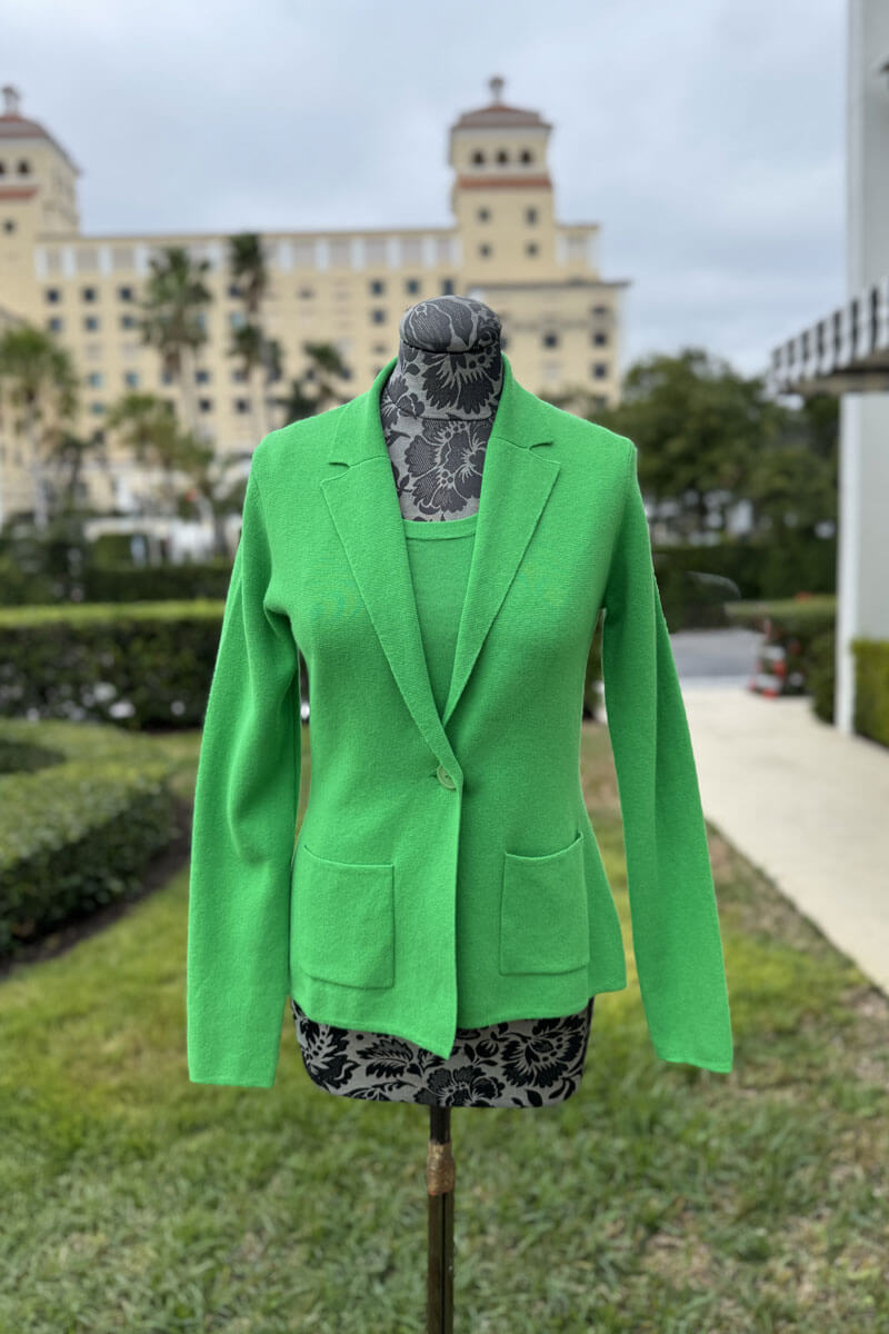 Pure Amici Blazer and Shell Set in Lime - Mildred Hoit