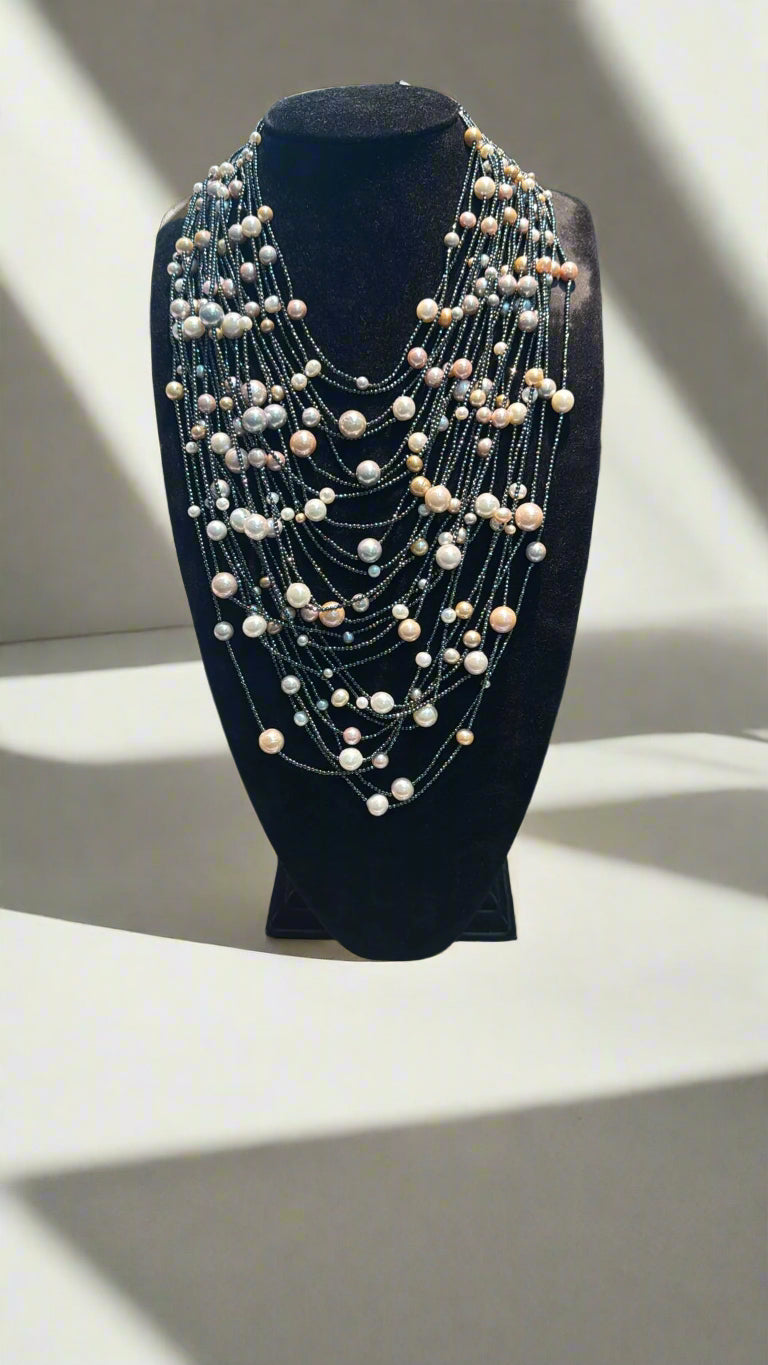 Multi-Strand Pearl Necklace - Mildred Hoit