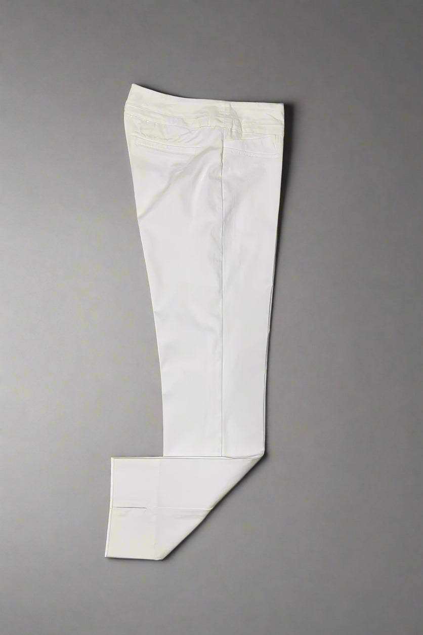 Renuar Pull-On Ankle Pant in Pure White available at Mildred Hoit in Palm Beach.
