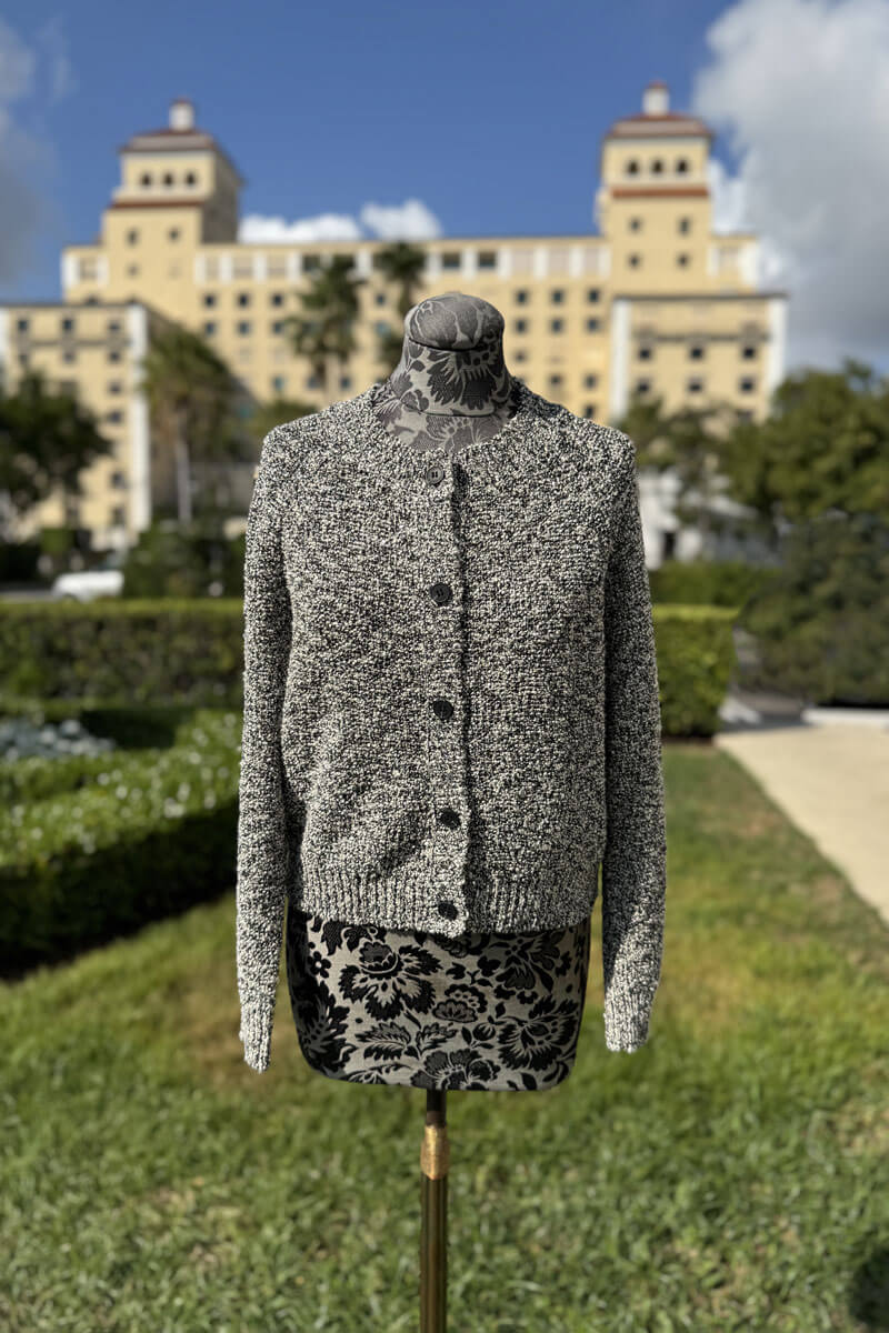 Seventy Nero and Panna Cardigan Sweater - Mildred Hoit