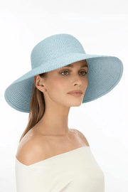 Eric Javits Hampton Hat in Aqua available at Mildred Hoit in Palm Beach.