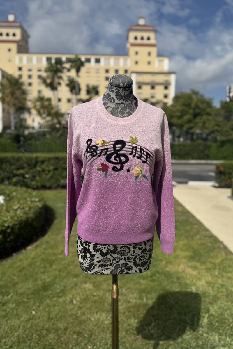 Musical Note Sweater - Mildred Hoit