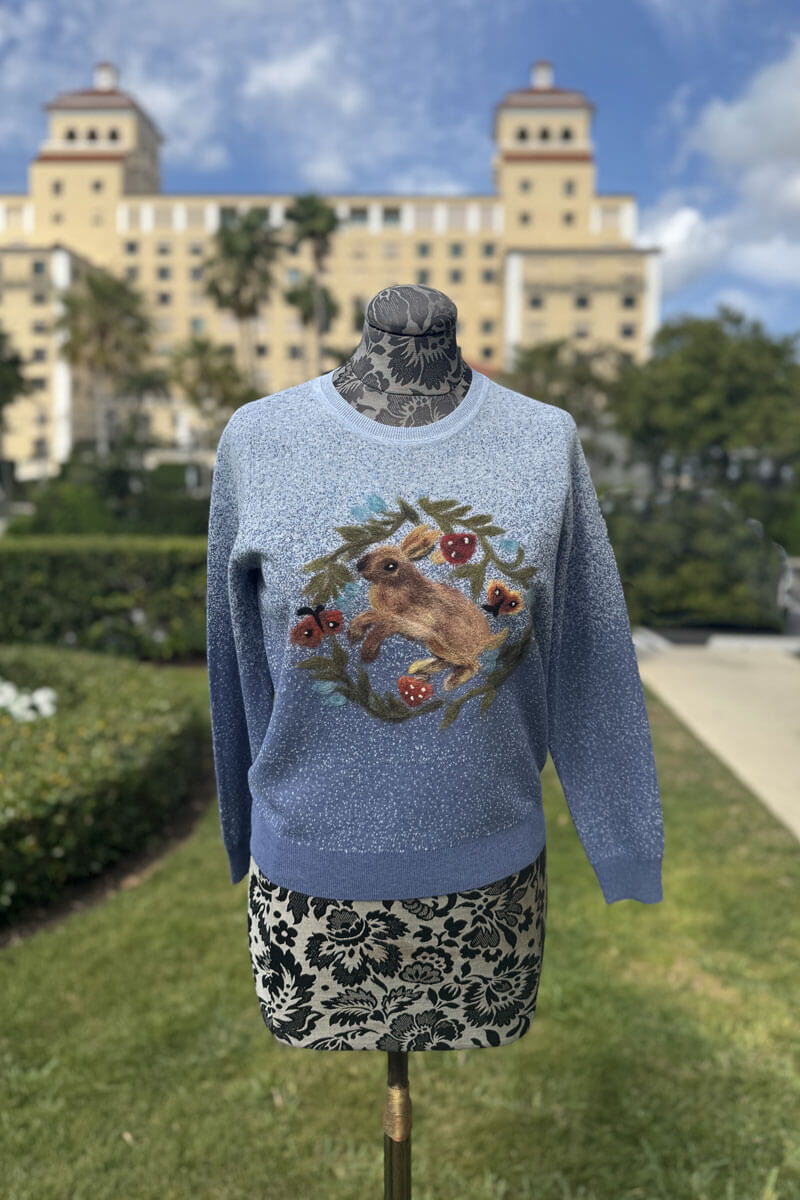 Blue Bunny Sweater - Mildred Hoit