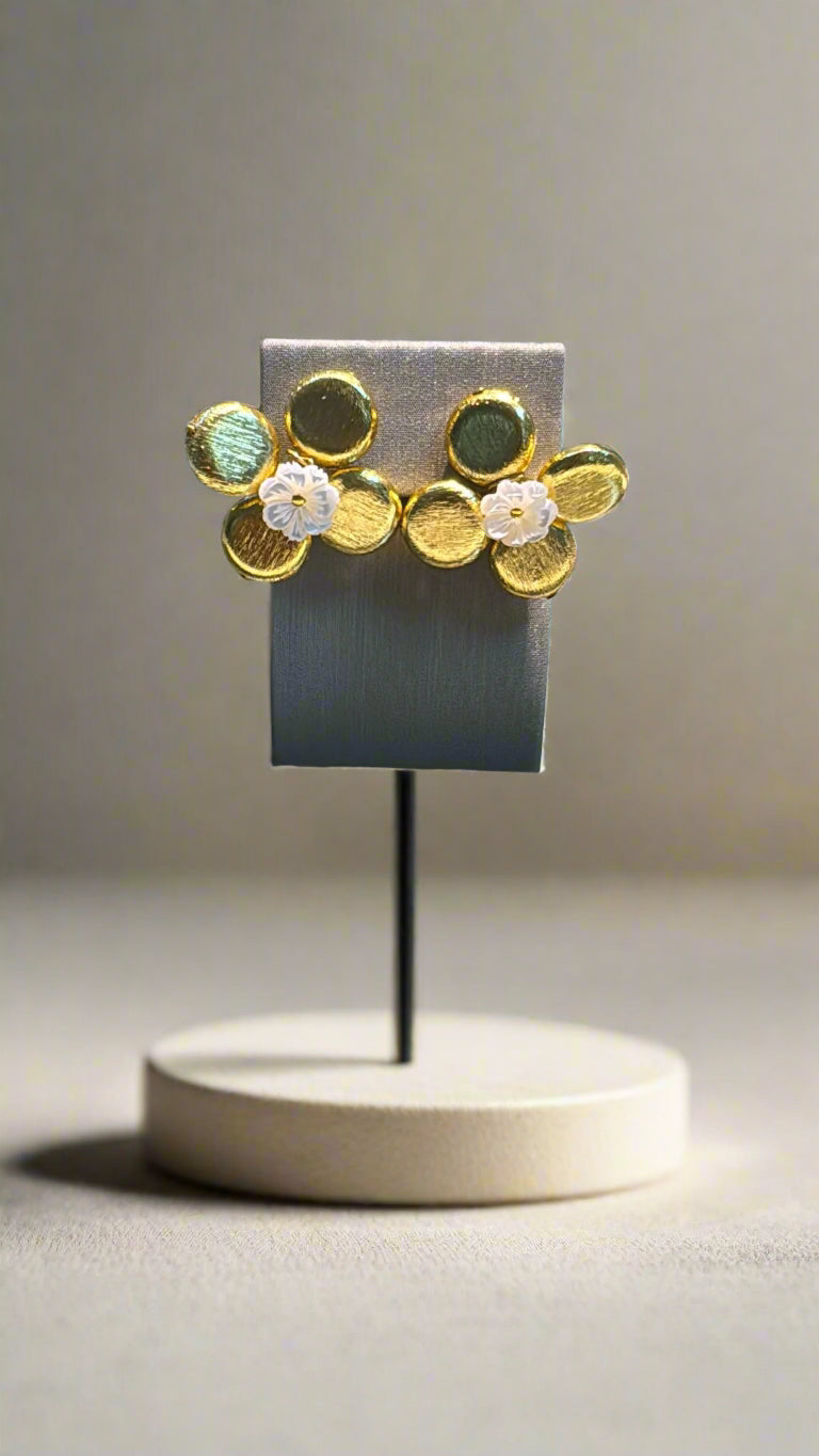 Gold Flower Earring - Mildred Hoit