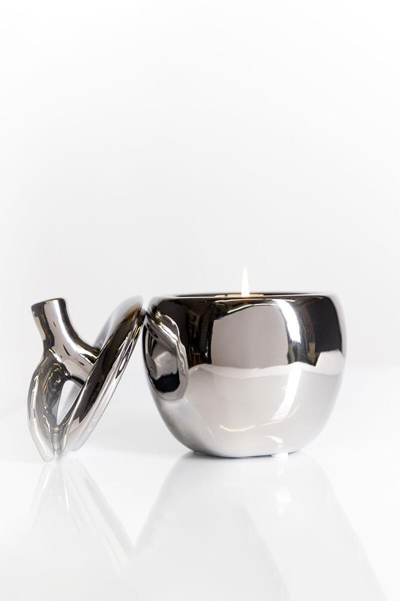 Thompson Ferrier Silver Malus Apple Candle - Mildred Hoit