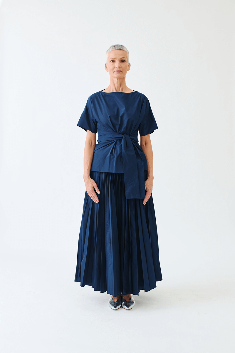 Palm Skirt in Navy Palm Skirt in Navy