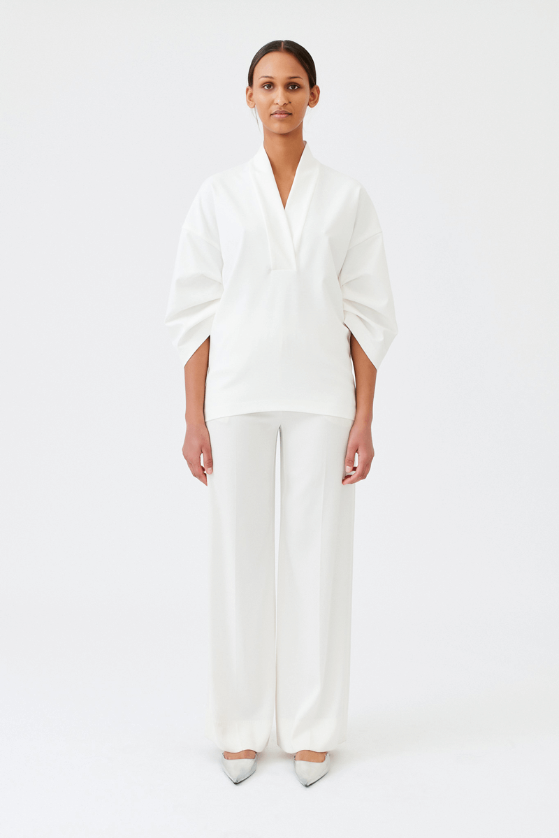 Wingate Tosa Top in Off White - Mildred Hoit