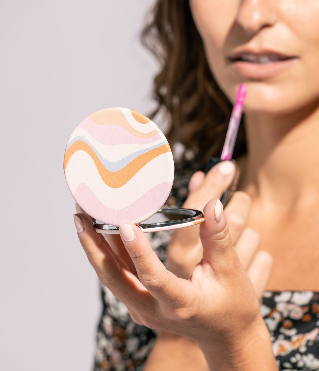 Marbled Compact Mirror - Mildred Hoit