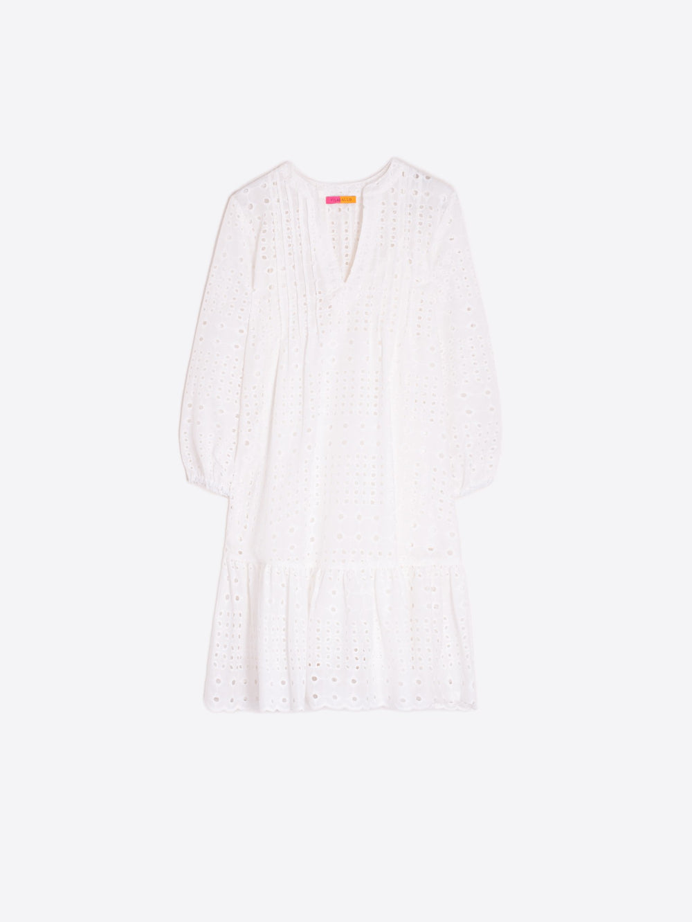 Vilagallo Taylor Sangallo Dress in White - Mildred Hoit