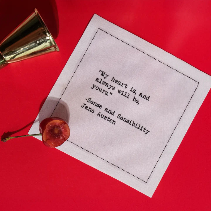 Cocktail Napkins with Love Quotes - Mildred Hoit
