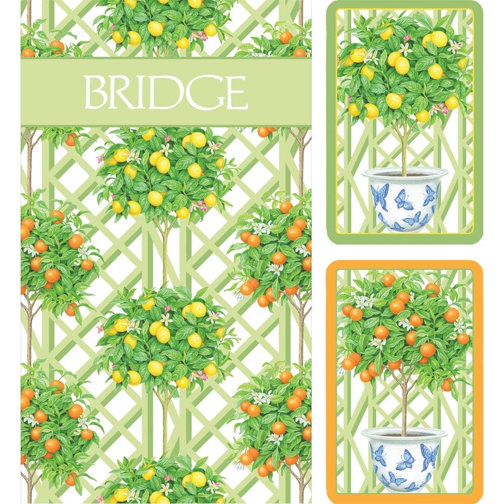 Caspari Citrus Topiaries Large Type Bridge Gift Set