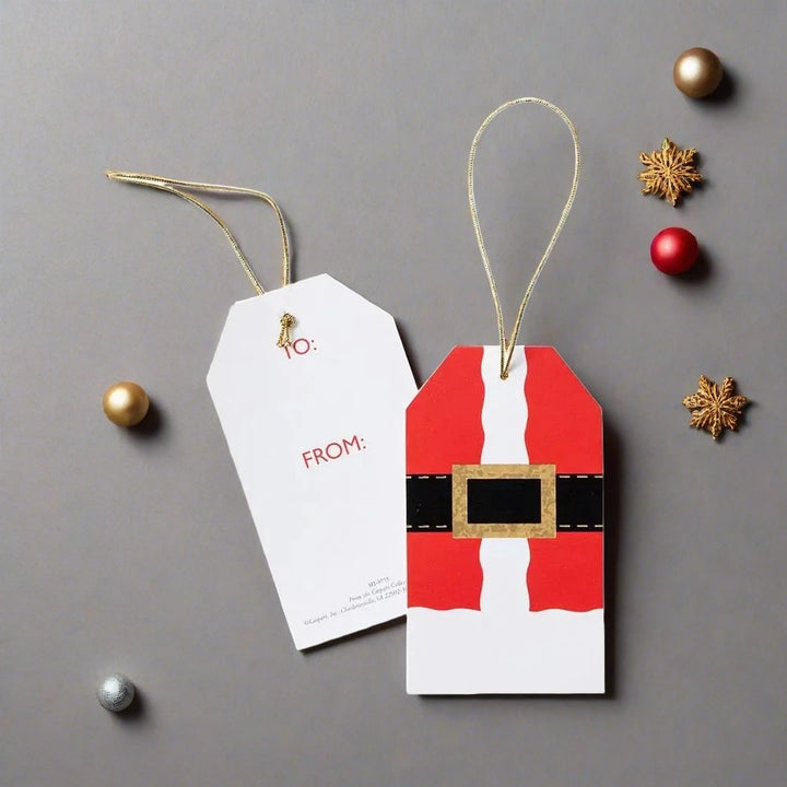 Caspari Santa Foil Gift Tag - Mildred Hoit