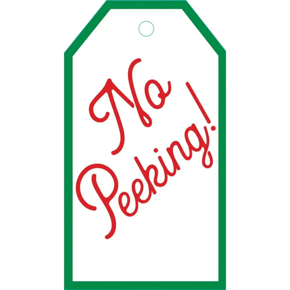Caspari No Peeking! Gift Tag available at Mildred Hoit in Palm Beach.