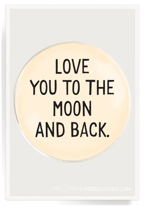 'Love you to the moon and back' Tray available at Mildred Hoit in Palm Beach.