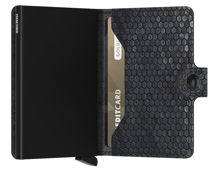 Secrid Miniwallet in Hexagon Black - Mildred Hoit
