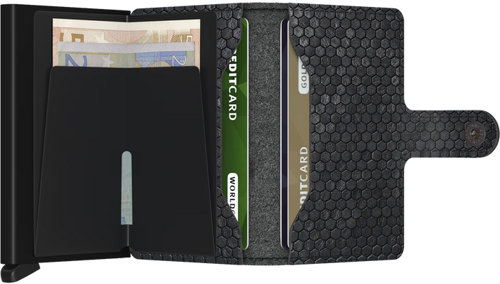 Secrid Miniwallet in Hexagon Black - Mildred Hoit