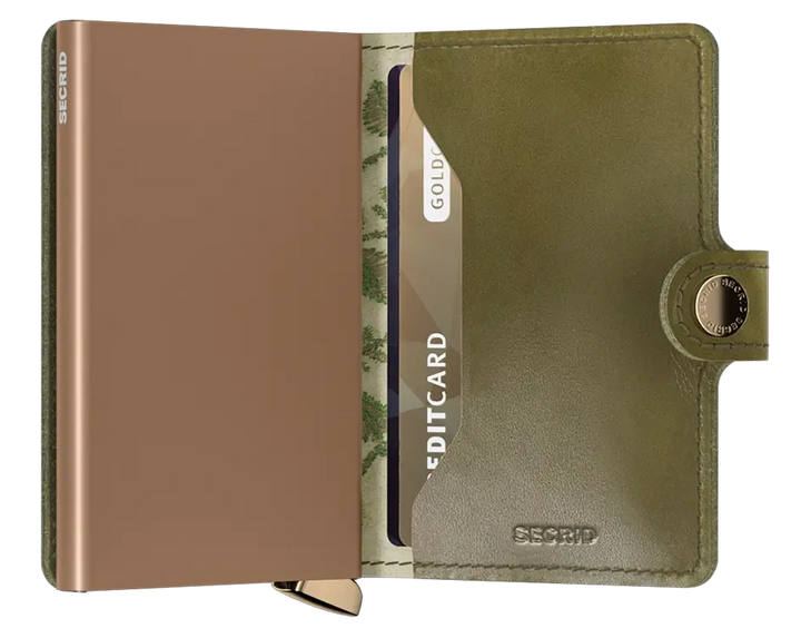 Floral Stitch Mini Wallet in Olive - Mildred Hoit