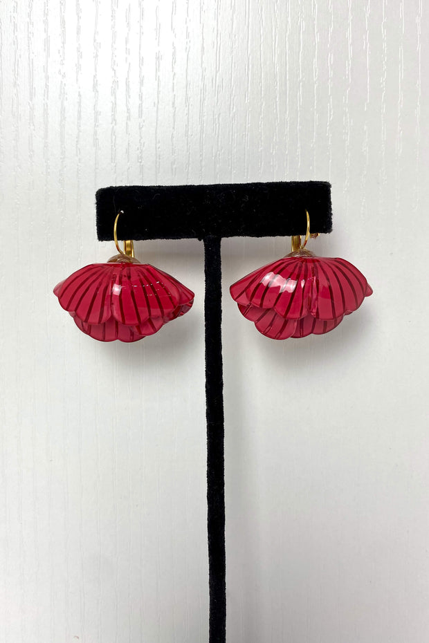 French Small Destin Pierced Earrings in Pink available at Mildred Hoit in Palm Beach.