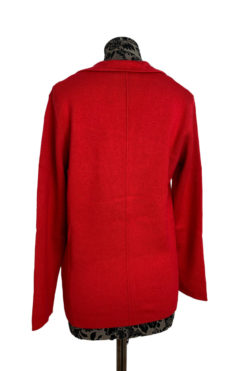 Notch Collar Blazer in Scarlet - Mildred Hoit