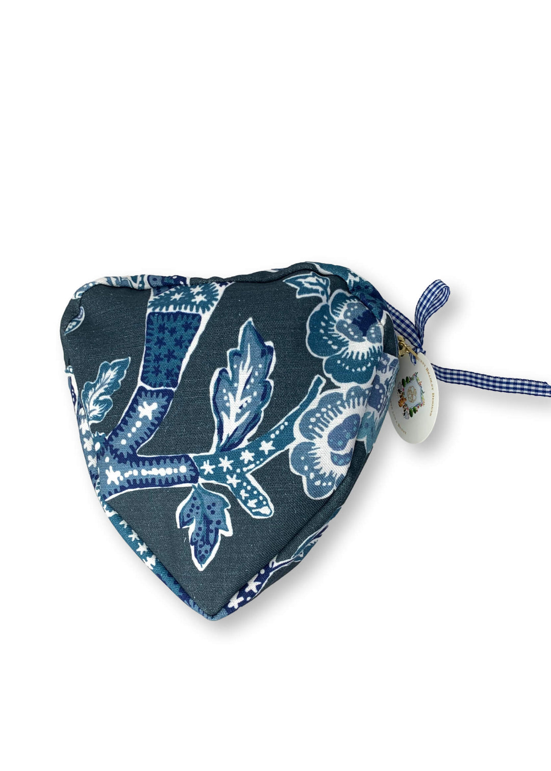 Cupid Heart Shaped Organizer in Temple Garden Print - Mildred Hoit