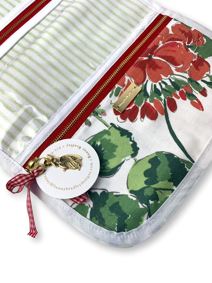 Jules Jewelry Roll in Cottage Grove Print - Mildred Hoit