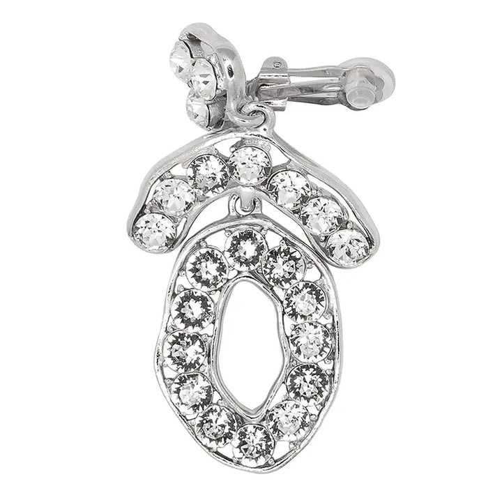 Kenneth Jay Lane Triangle and Circle Crystal Earrings - Mildred Hoit