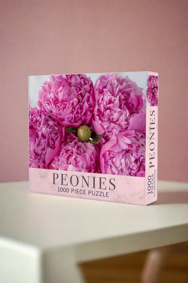 'Peonies' Puzzle available at Mildred Hoit in Palm Beach.