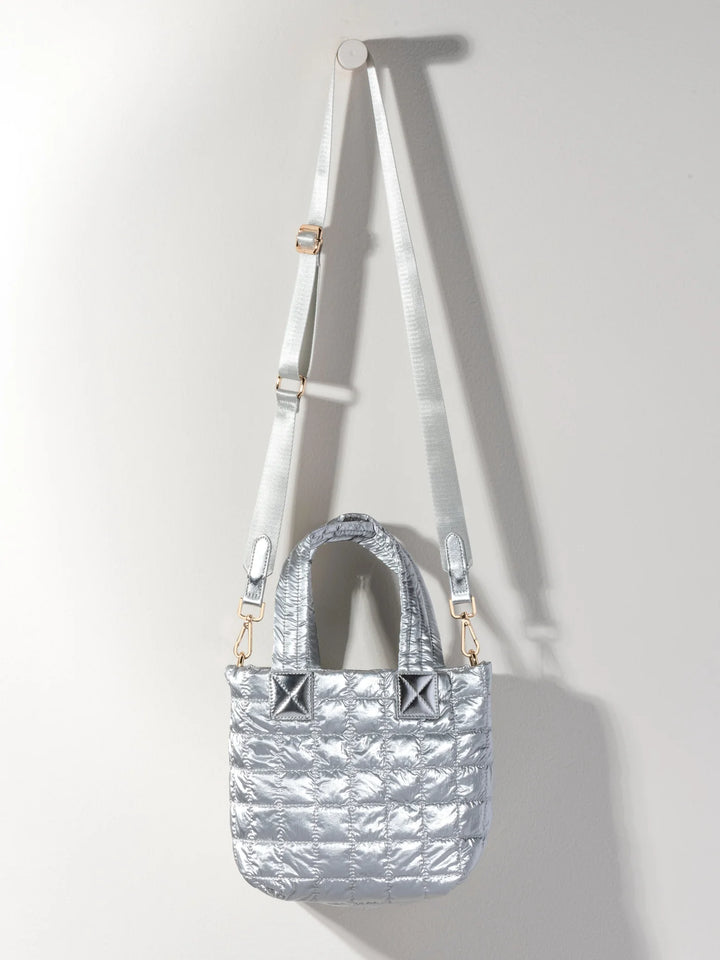 Logan Mini Tote in Silver