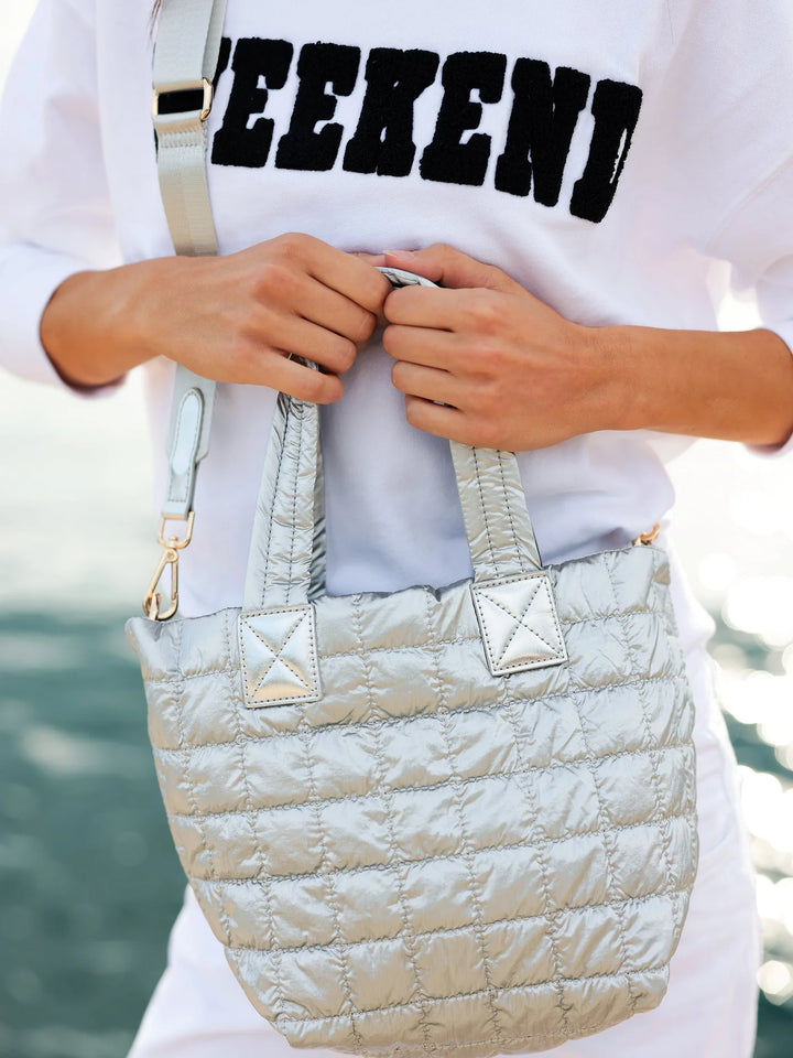 Logan Mini Tote in Silver
