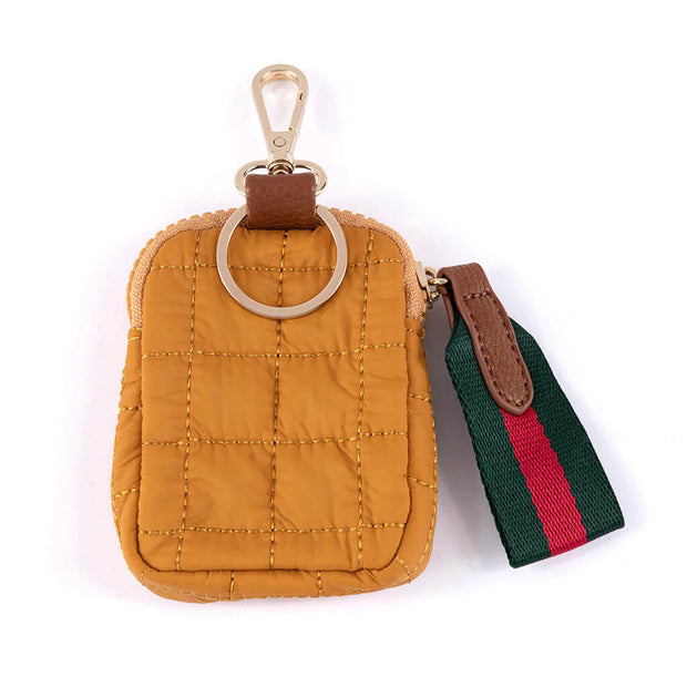 Quilted Clip On Pouch in Honey