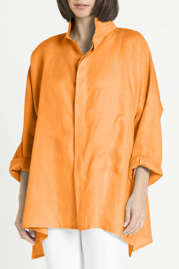 Handkerchief Linen Signature Shirt in Orange