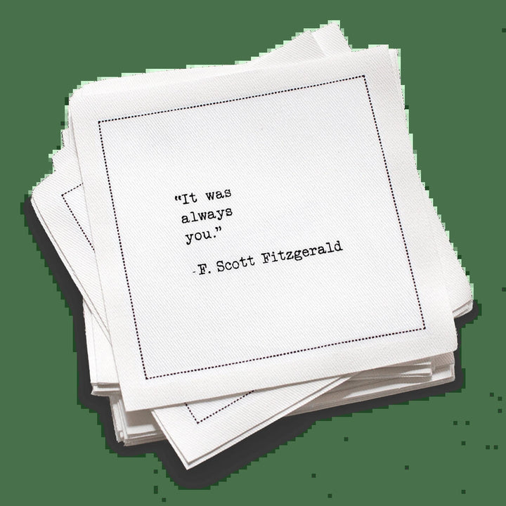 Cocktail Napkins with Love Quotes