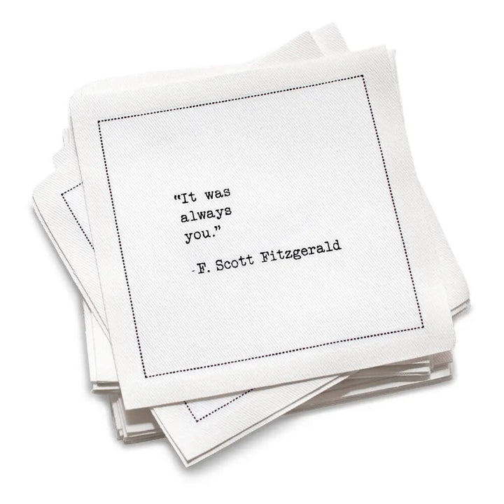 Cocktail Napkins with Love Quotes