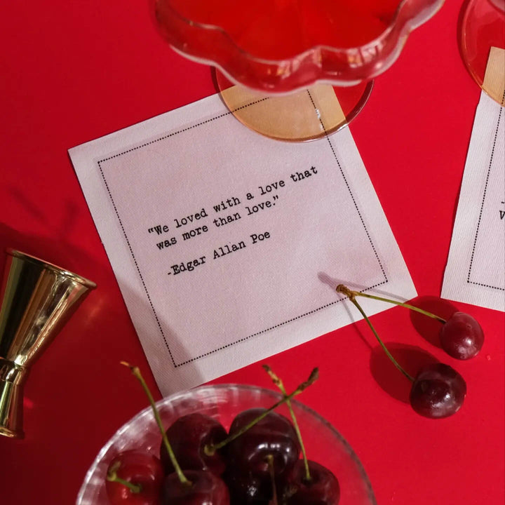 Cocktail Napkins with Love Quotes