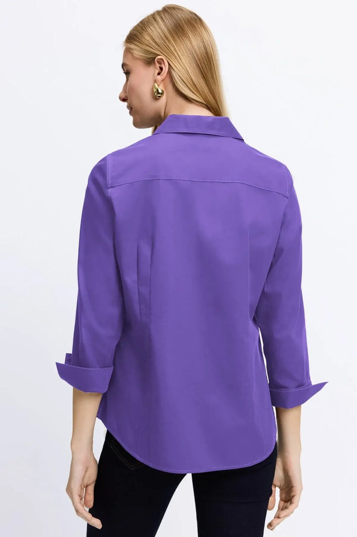 Foxcroft Taylor Blouse in Royal Purple