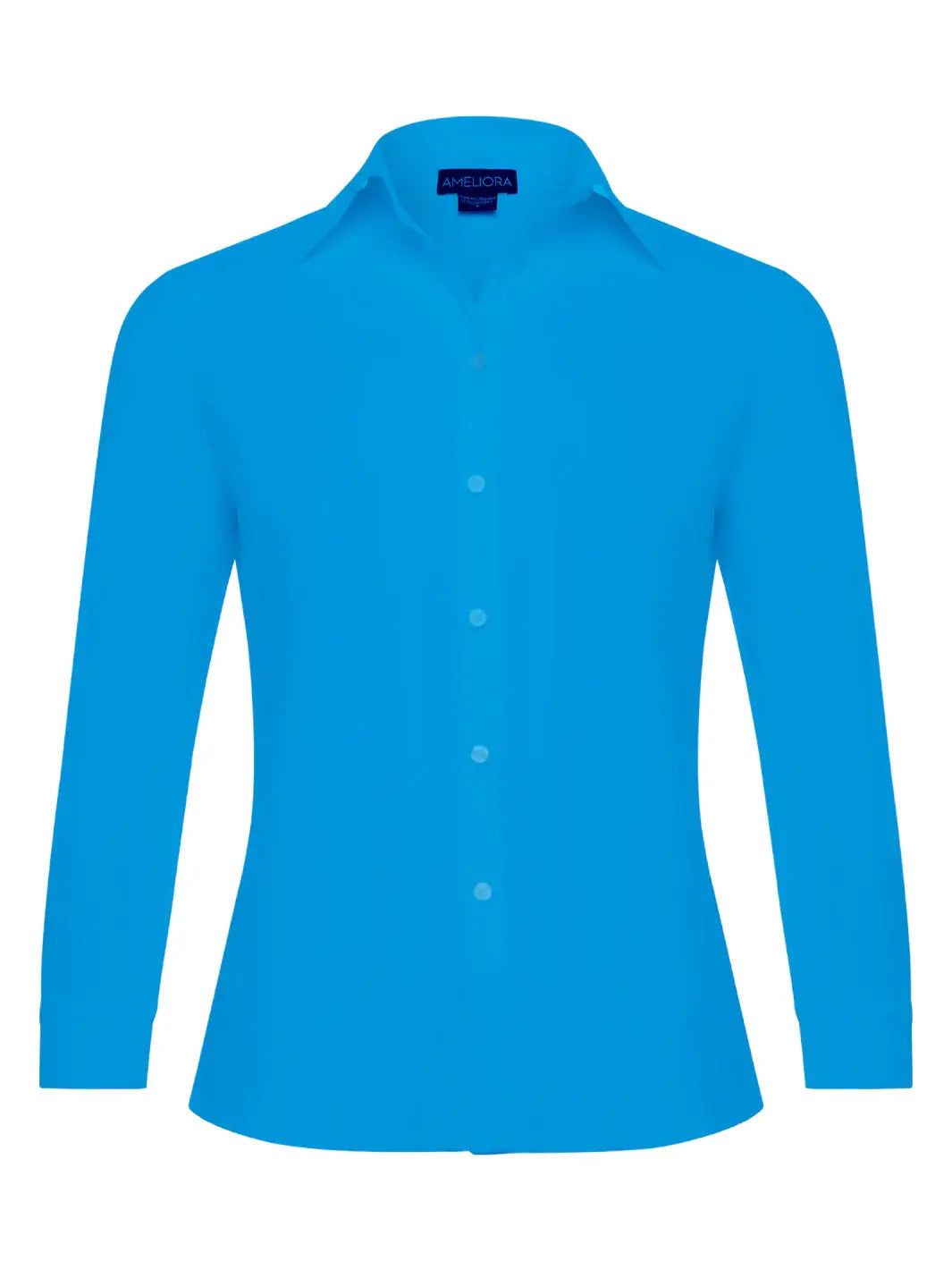 Diane Shirt in Turquoise available at Mildred Hoit in Palm Beach.