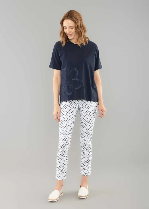 Lisette Cabrena Dot Pull-On Pant available at Mildred Hoit in Palm Beach.