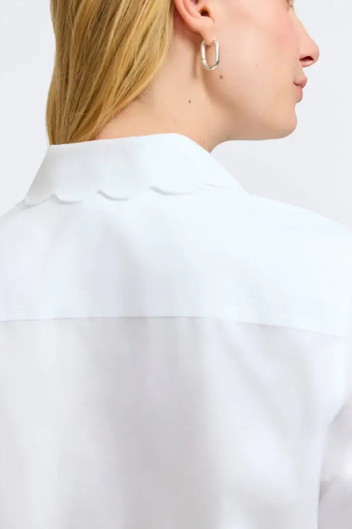 Foxcroft Gwen Shirt in White - Mildred Hoit