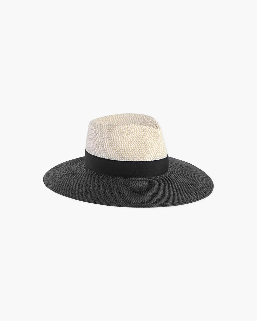 Eric Javits Lady Daphne Hat in White Mix & Black - Mildred Hoit