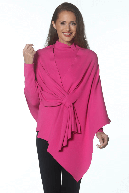 Knit Shawl in Flamingo - Mildred Hoit