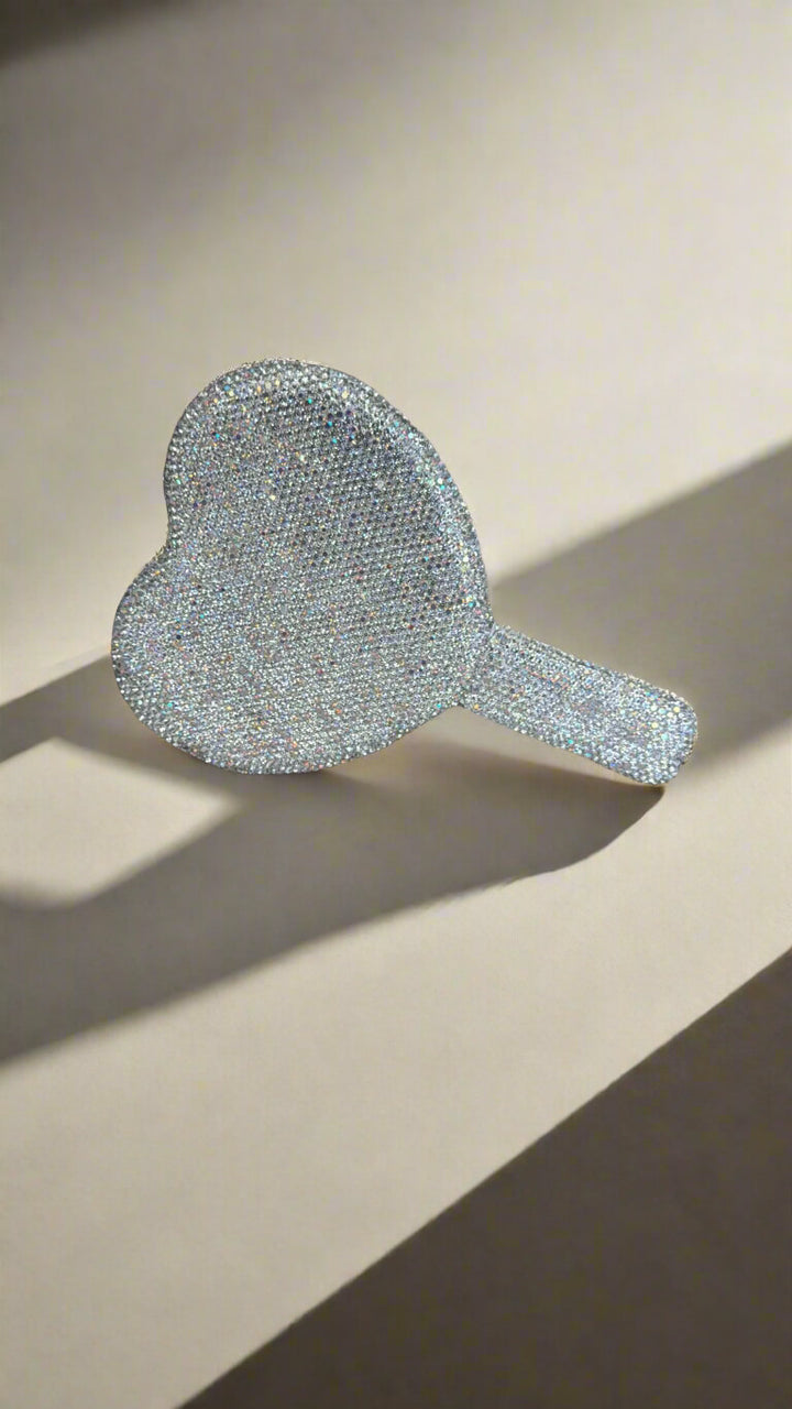 Crystal Embellished Hand Mirror - Mildred Hoit