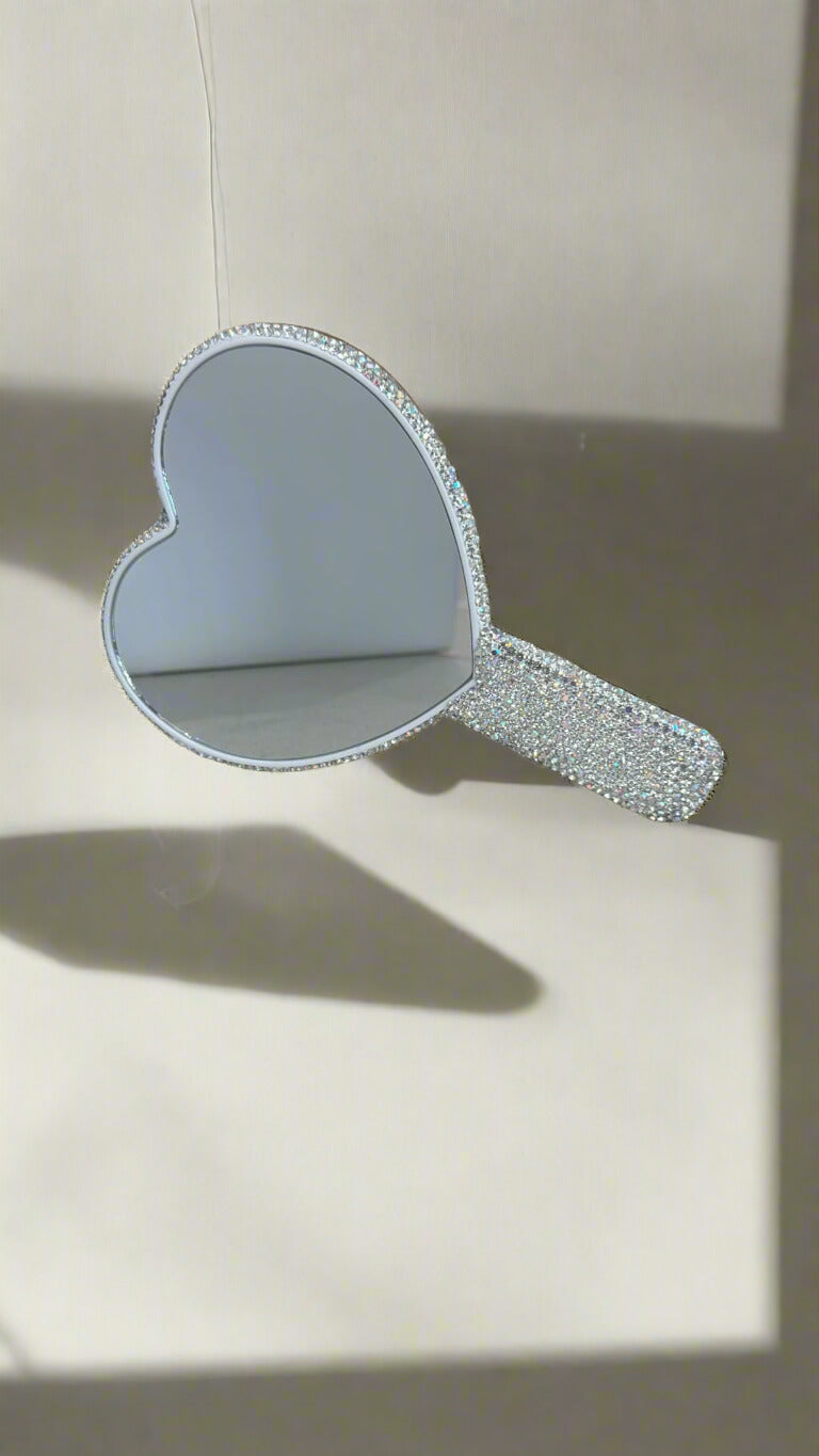 Crystal Embellished Hand Mirror - Mildred Hoit