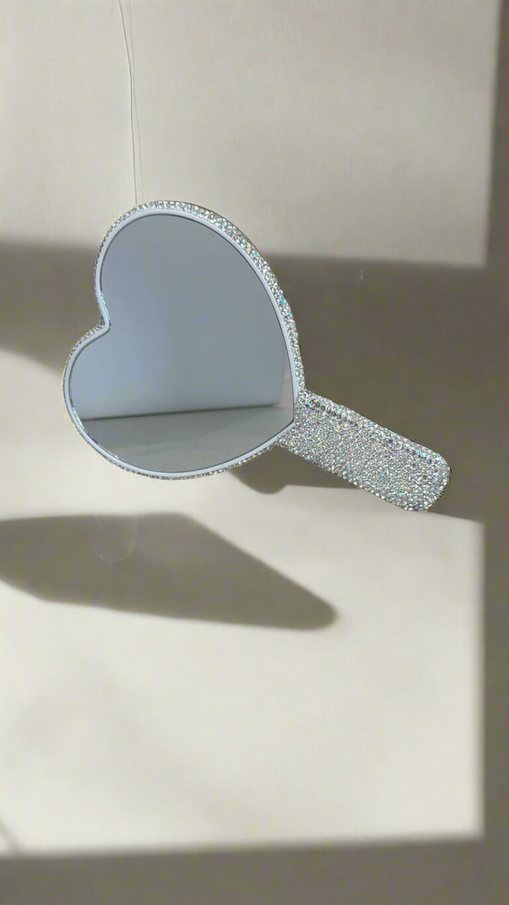 Crystal Embellished Hand Mirror - Mildred Hoit