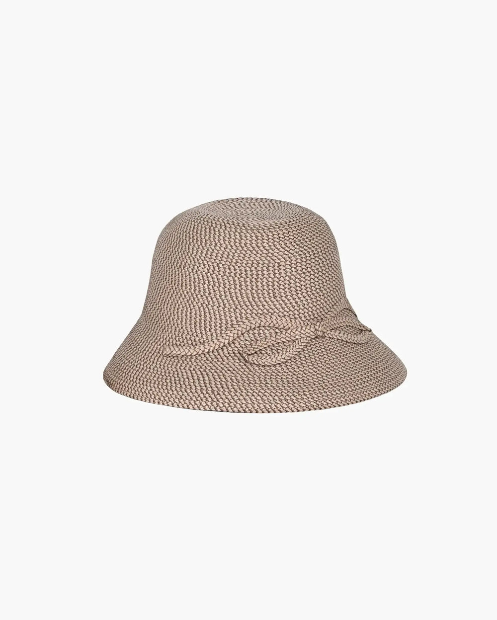 Eric Javits Bow Cloche Hat in Bark - Mildred Hoit