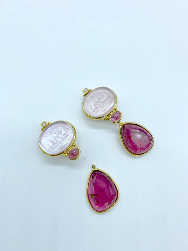 Pink Tourmaline Drops available at Mildred Hoit in Palm Beach.
