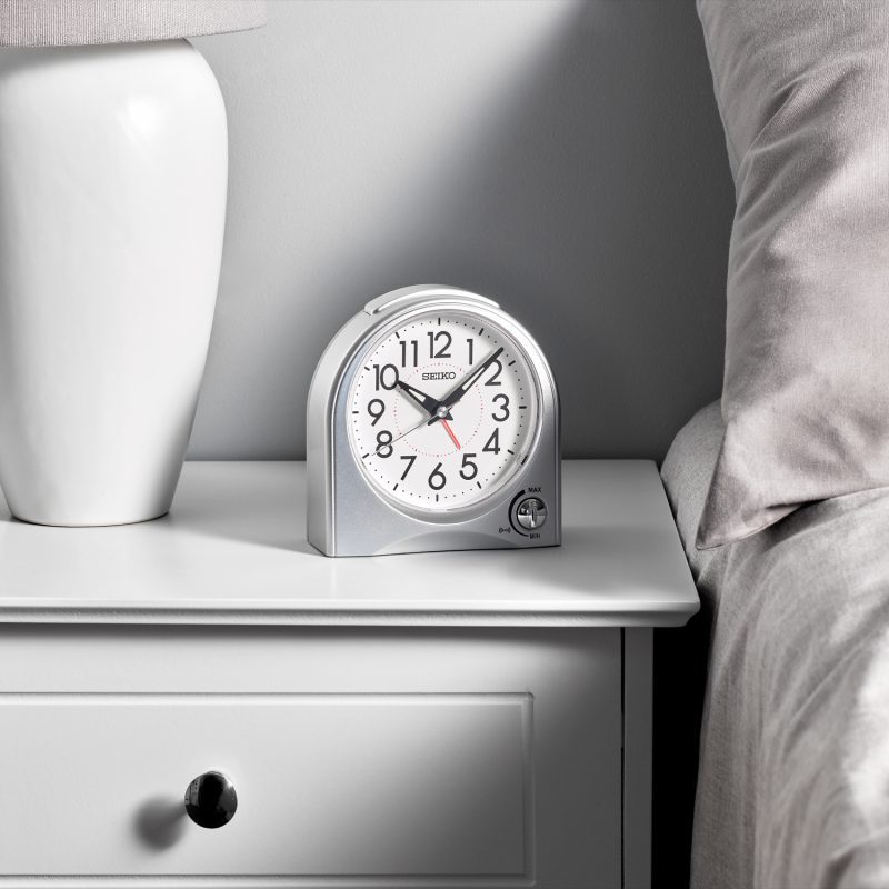 Seiko Maris Alarm Clock in Silver - Mildred Hoit