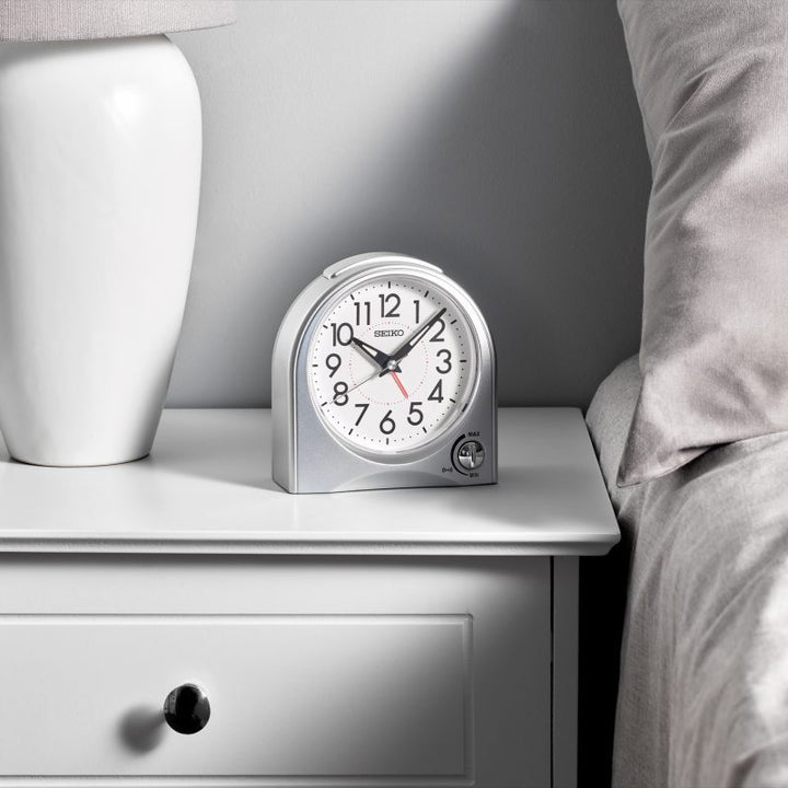 Seiko Maris Alarm Clock in Silver - Mildred Hoit