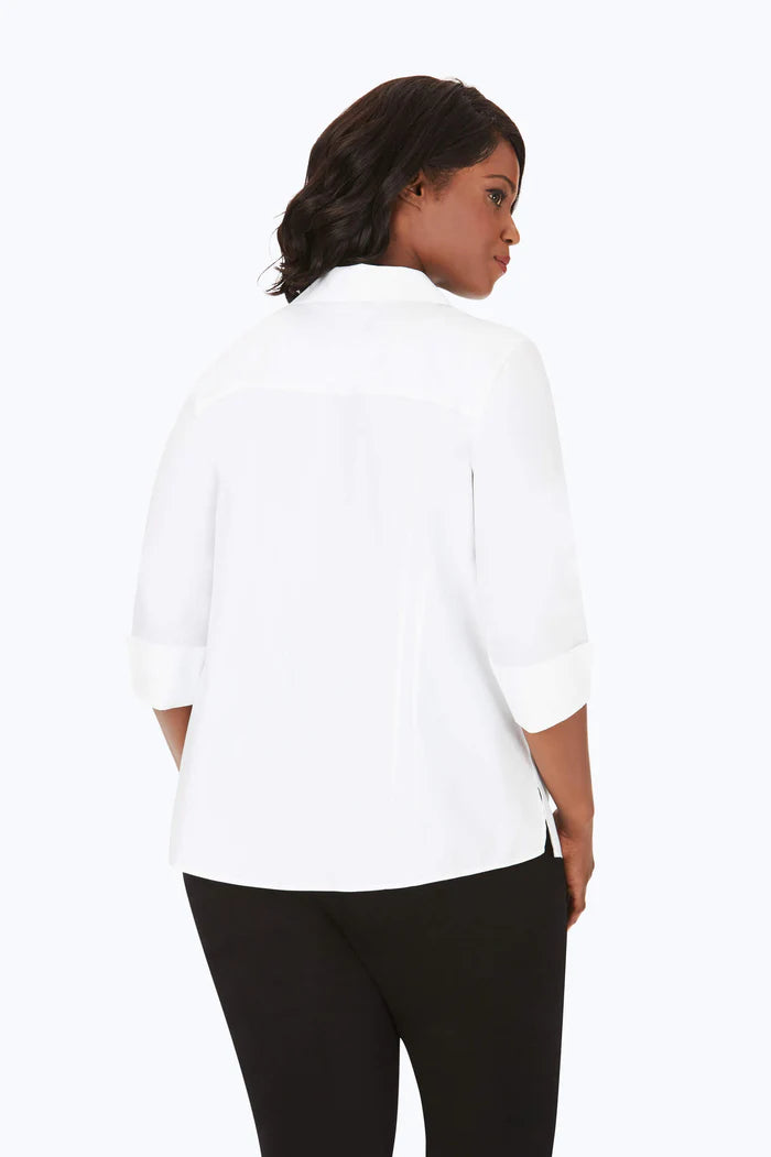 Foxcroft Taylor Blouse in Women's Sizing - White - Mildred Hoit