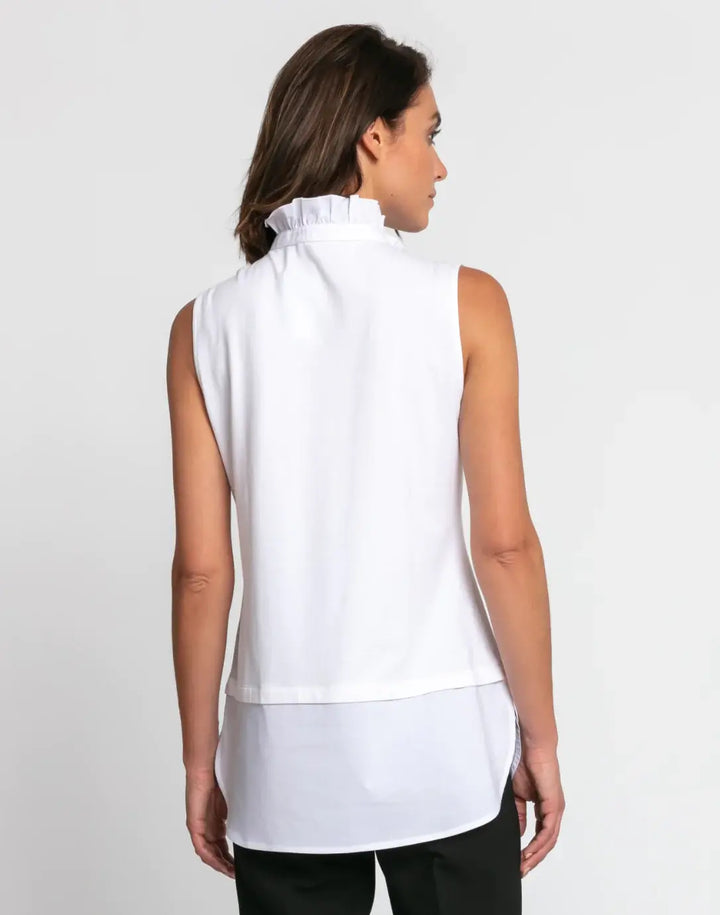 Hinson Wu Michelle Sleeveless Foundation Layer Tunic in White - Mildred Hoit