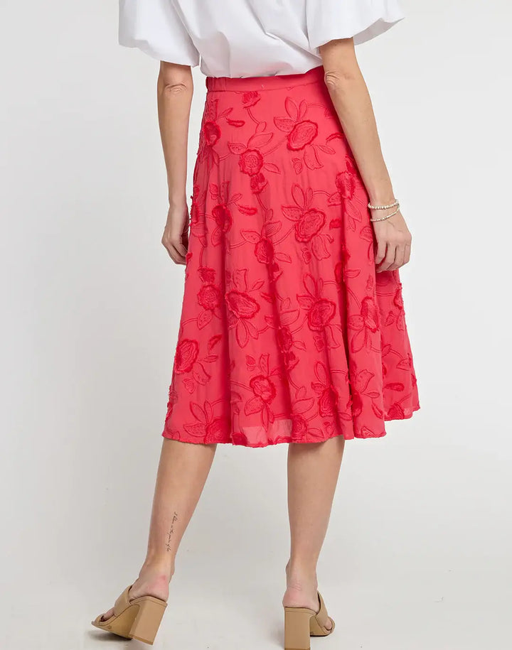 Hinson Wu Gloria Skirt in Coral - Mildred Hoit